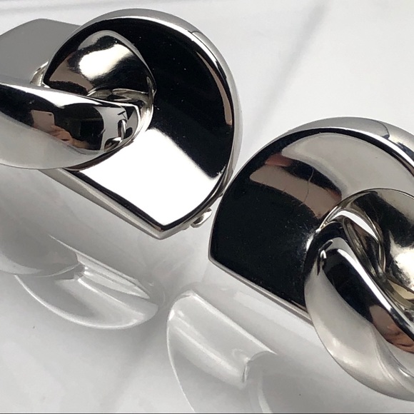 RARE VTG 70s DIOR “CD” LOGO MODERNIST EARRINGS - Picture 2 of 14